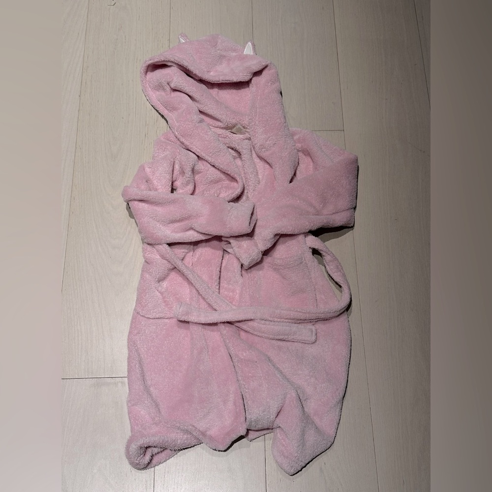 Pink bath robe - girls large